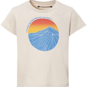 Didriksons, Fröet Printed Kid’s T-shirt, Light Beige, T-skjorte