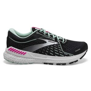 Brooks, Adrenaline GTS 21 W, Black/Pink/Yucca, Løpesko