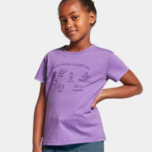 Didriksons, Mynta Kids’ Logo T-shirt Explore Small, Jacaranda Purple