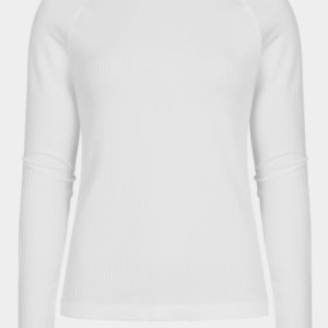 Röhnisch, Seamless Soft Rib Long Sleeve, White, Genser