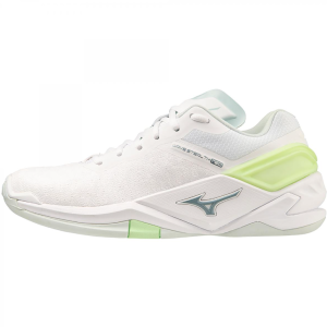 Mizuno, Wave Stealth Neo W, White/Glacial Ridge/Patina Green, Hallsko
