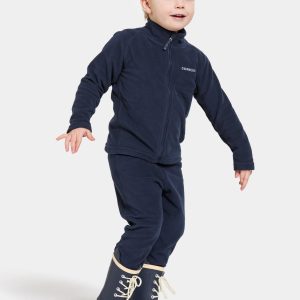 Didriksons, Monte Kid’s Full-Zip, Navy, Fleecejakke